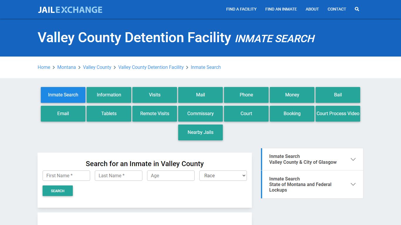 Valley County Detention Facility Inmate Search - Jail Exchange