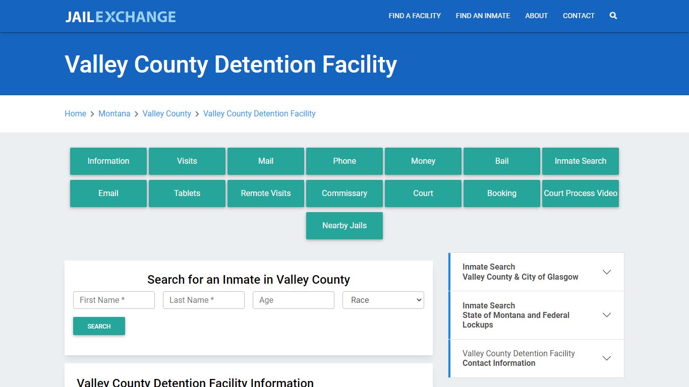 Valley County Detention Facility - Jail Exchange